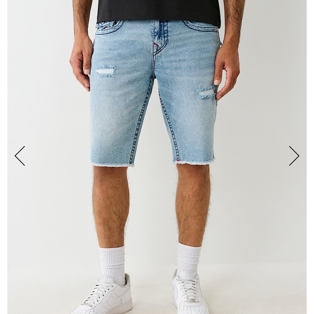 True Religion Blue Jean Shorts Classic Fit
